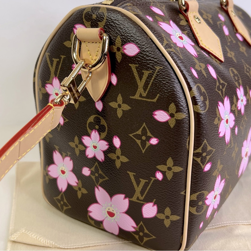 Louis Vuitton Takashi Murakami LV X TM Cherry Blossom Speedy Bandouliere 25 - Picture 9 of 13